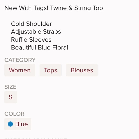 🆕  Cold Shoulder Sm - Picture 7 of 7